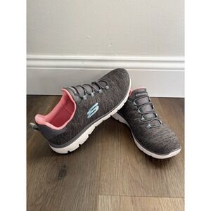 Women's Skechers Sport Memory Foam Lite-Weight  Gray And Pink A Level Shoes 6